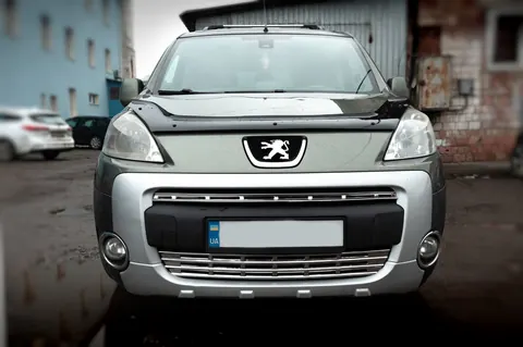 Накладки на решітку (2 част., нерж.) OmsaLine - Італійська нержавійка для Peugeot Partner Tepee 2008-2018 рр — Peugeot Partner Tepee 2008-2018 гг. DianaParts
