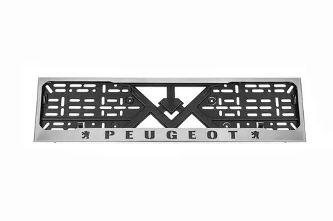 Рамка під номер хром Peugeot (1 шт, нержавіюча сталь) для Peugeot — Peugeot DianaParts