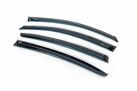 Вітровики з хромованим молдингом (4 шт, HIC) для Lexus LS 2001-2006 рр — Lexus LS 2001-2006 гг. DianaParts