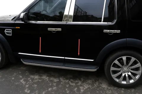 Молдинг дверної OmsaLine (4 шт., нерж.) для Land Rover Discovery III 2004-2009 рр — Land Rover Discovery III 2004–2009 гг. DianaParts