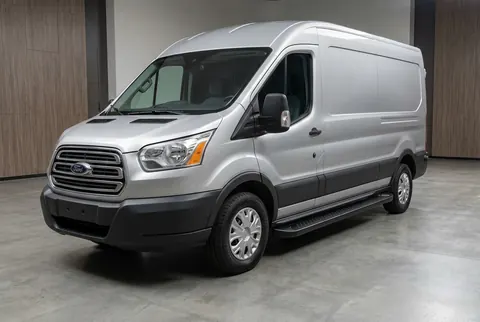 Бокові пороги Allmond Black (2 шт., Алюміній) L1 (Regular) для Ford Transit 2014- рр — Ford Transit 2014- гг. DianaParts