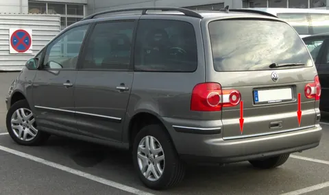 Кромка багажника (нерж.) для Ford Galaxy 1995-2006 рр — Ford Galaxy 1995-2006 гг. DianaParts