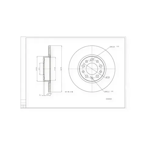 Диск гальмівний Alfa Romeo 159 задній (d292x22mm) HART — Автозапчастини DianaParts