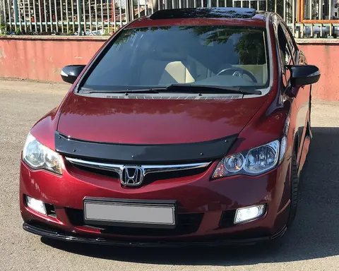 Дефлектор капоту (EuroCap) для Honda Civic Sedan VIII 2006-2011 рр — Honda Civic Sedan VIII 2006-2011 гг. DianaParts