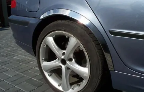 Накладки на арки (4 шт, нерж) для BMW 3 серія E46 1998-2006 рр — BMW 3 серия E46 1998-2006 гг. DianaParts