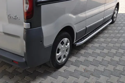 Бокові пороги Fullmond (2 шт., алюм.) Довга база для Nissan Primastar 2002-2014 рр — Nissan Primastar 2002-2014 гг. DianaParts