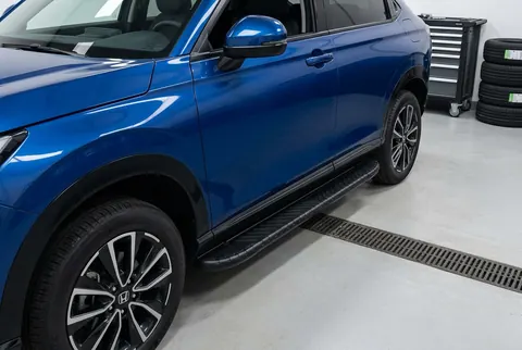 Бокові пороги Bosphore Black (2 шт., Алюміній) для Honda HR-V 2021- рр — Honda HR-V 2021- гг. DianaParts