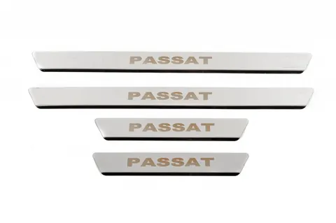 Накладки на пороги Carmos V1 (4 шт, нерж) для Volkswagen Passat B6 2006-2012 рр — Volkswagen Passat B6 2006-2012 гг. DianaParts
