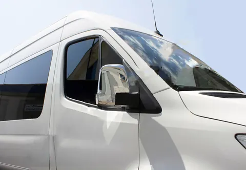 Накладки на дзеркала (2 шт., нерж) OmsaLine - Італійська нержавійка для Mercedes Sprinter W907/W910 2018- рр — Mercedes Sprinter W907/W910 2018- гг. DianaParts