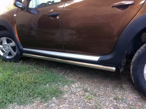 Бічні труби (2 шт., нерж.) d60 для Dacia Duster 2008-2018 рр — Dacia Duster 2008-2018 гг. DianaParts