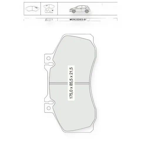 Колодки гальмівні Mercedes-Benz T2, Vario 608-814D (1986-1996) передні Dafmi-Intelli — Гальмівна система DianaParts