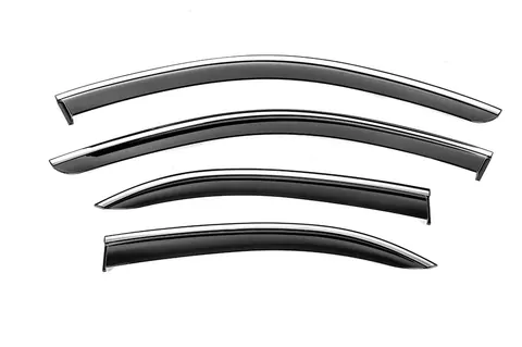 Вітровики з хромованим молдингом Niken Luxury (SD, 4 шт) для Mercedes C-class W204 2007-2015 рр — Mercedes C-class W204 2007-2015 гг. DianaParts